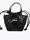Bolso mini shopper trenzado negro Lola Casademunt - Imagen 2