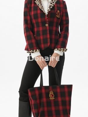 Bolso shopper cuadros y escudo Lola Casademunt - Imagen 1