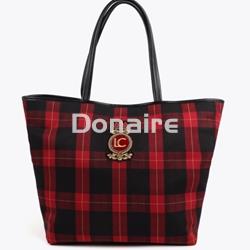 Bolso shopper cuadros y escudo Lola Casademunt - Imagen 2