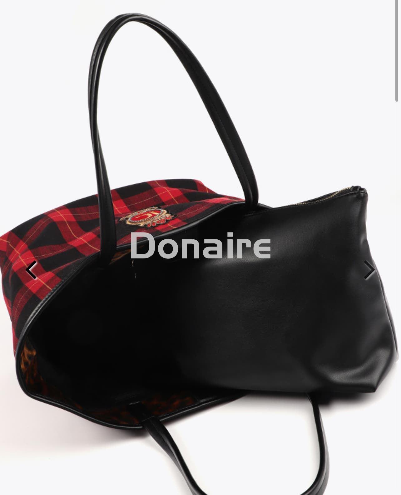 Bolso shopper cuadros y escudo Lola Casademunt - Imagen 5