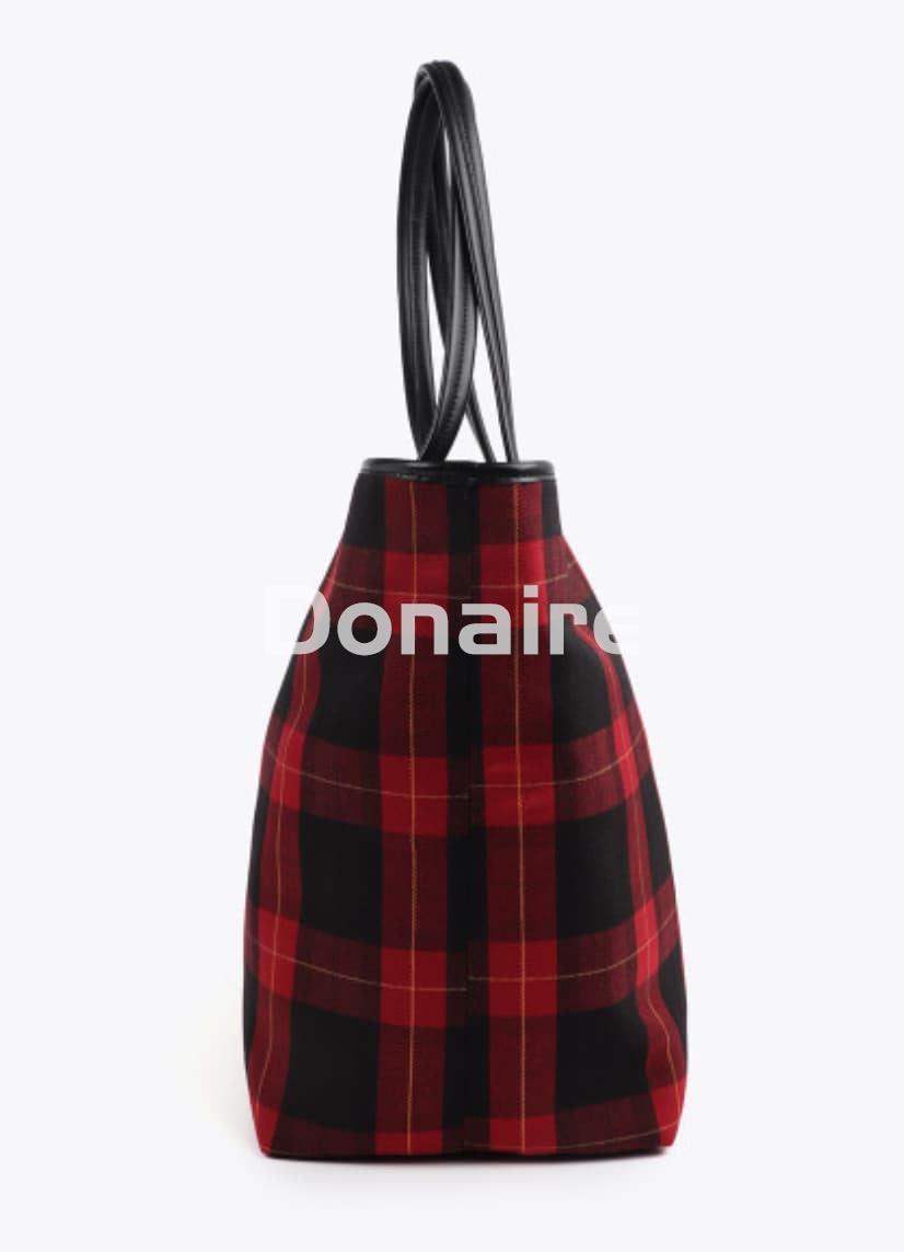 Bolso shopper cuadros y escudo Lola Casademunt - Imagen 6