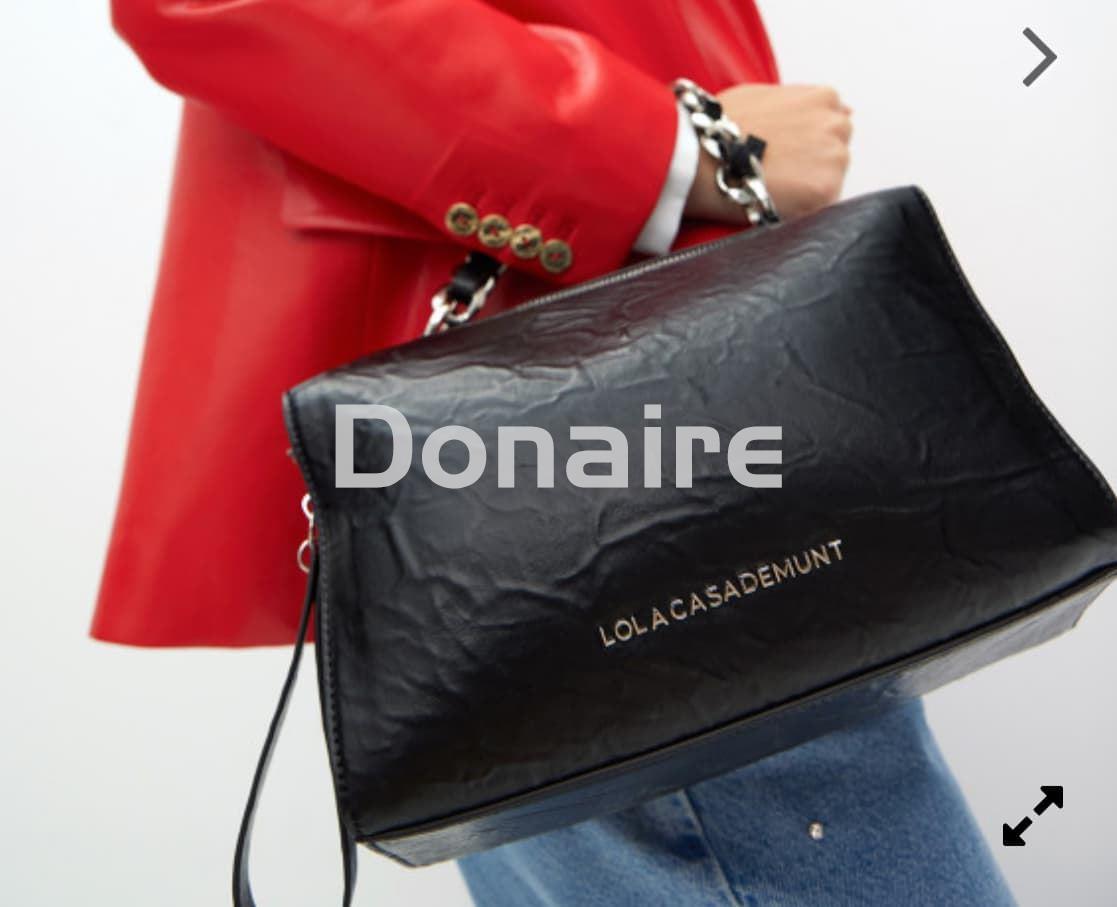 Bolso tipo maletín efecto piel arrugada Lola Casademunt - Imagen 1