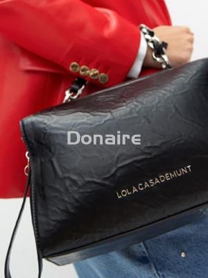 Bolso tipo maletín efecto piel arrugada Lola Casademunt - Imagen 1