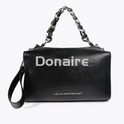 Bolso tipo maletín efecto piel arrugada Lola Casademunt - Imagen 2