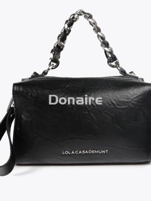 Bolso tipo maletín efecto piel arrugada Lola Casademunt - Imagen 2