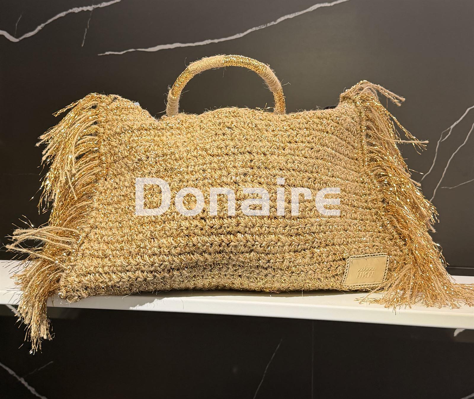 Bolso tipo shopper rafia y lurex NKN - Imagen 1