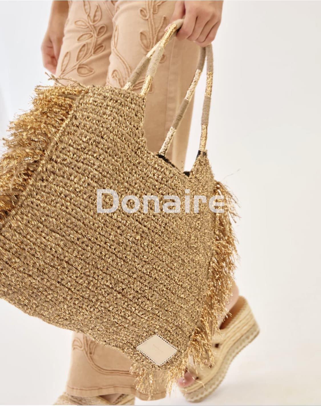 Bolso tipo shopper rafia y lurex NKN - Imagen 2