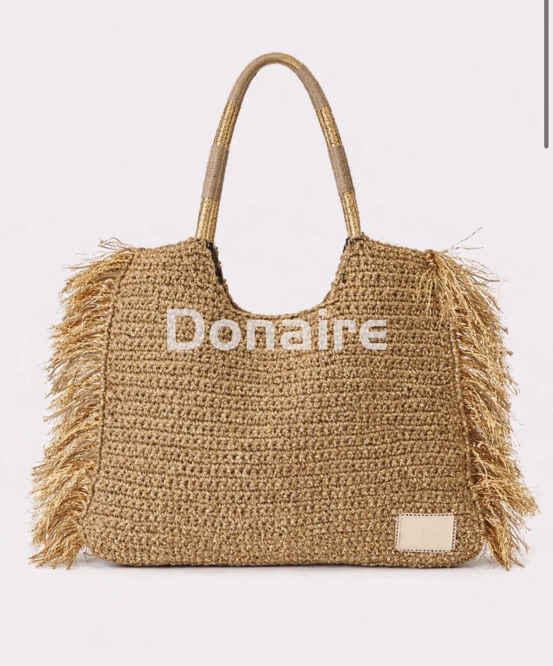 Bolso tipo shopper rafia y lurex NKN - Imagen 3