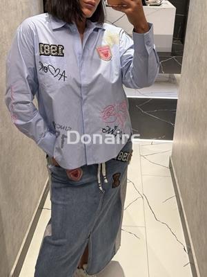 Camisa con bordados y parches Lola Casademunt - Imagen 1