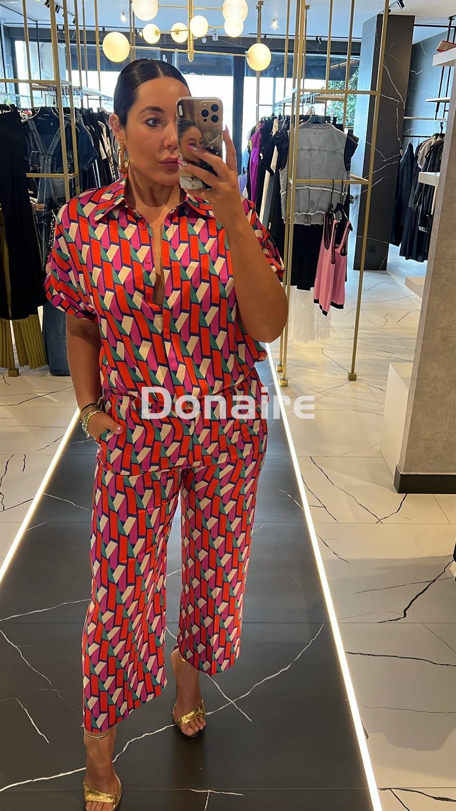 Camisa estampada logotipada multicolor Maite - Imagen 2