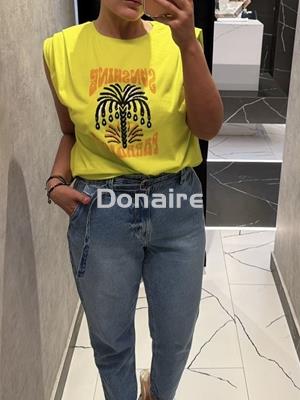 Camiseta amarillo flúor manga sisa Lez a Lez - Imagen 1