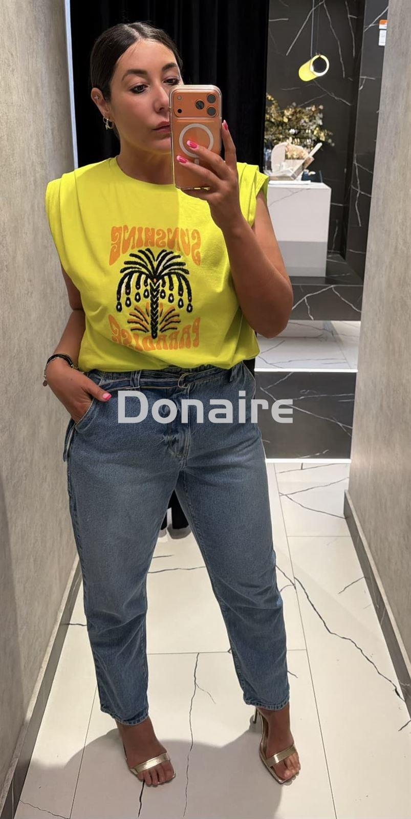 Camiseta amarillo flúor manga sisa Lez a Lez - Imagen 2