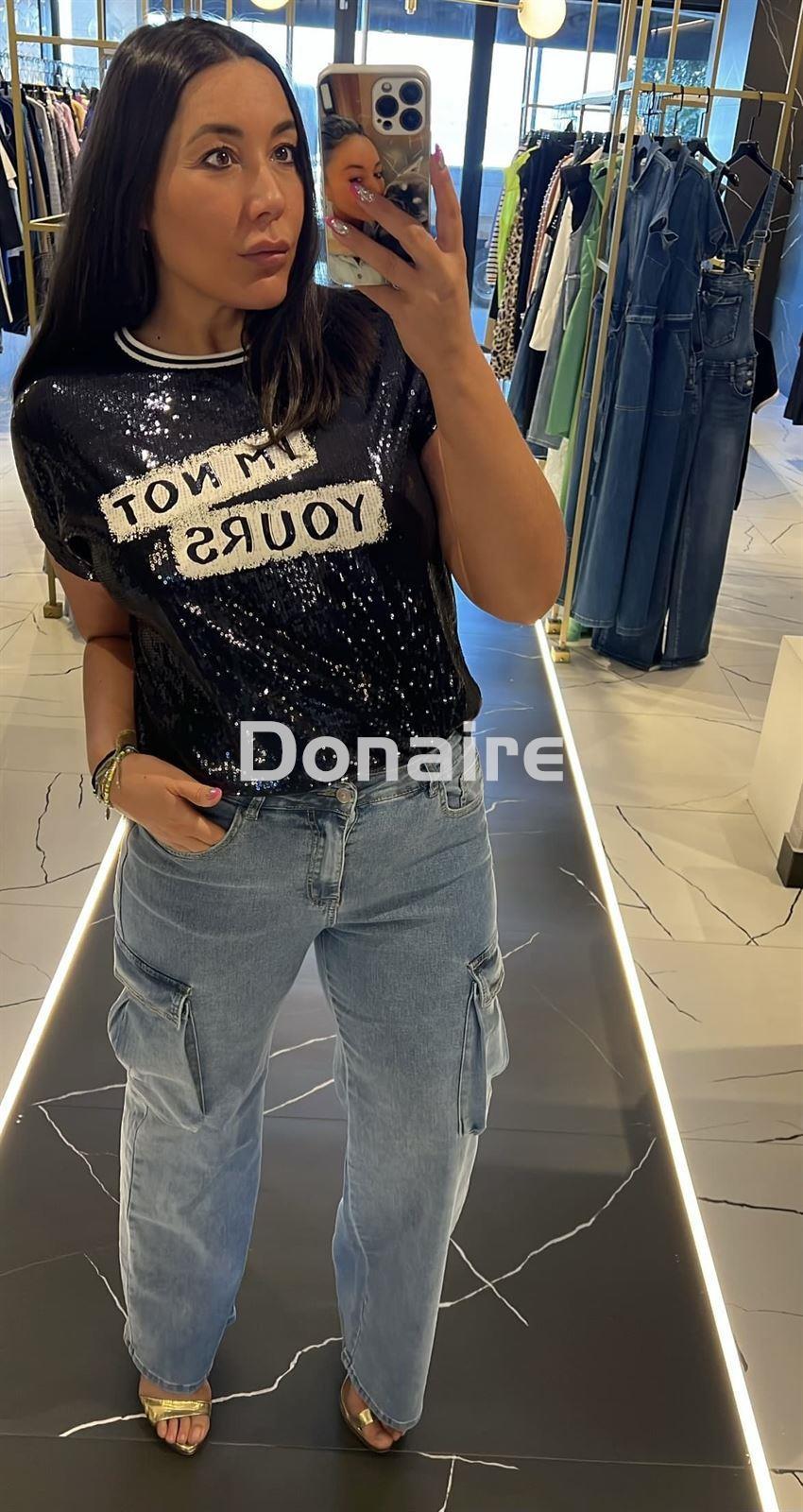 Camiseta azul marino lentejuelas Lola Casademunt - Imagen 4