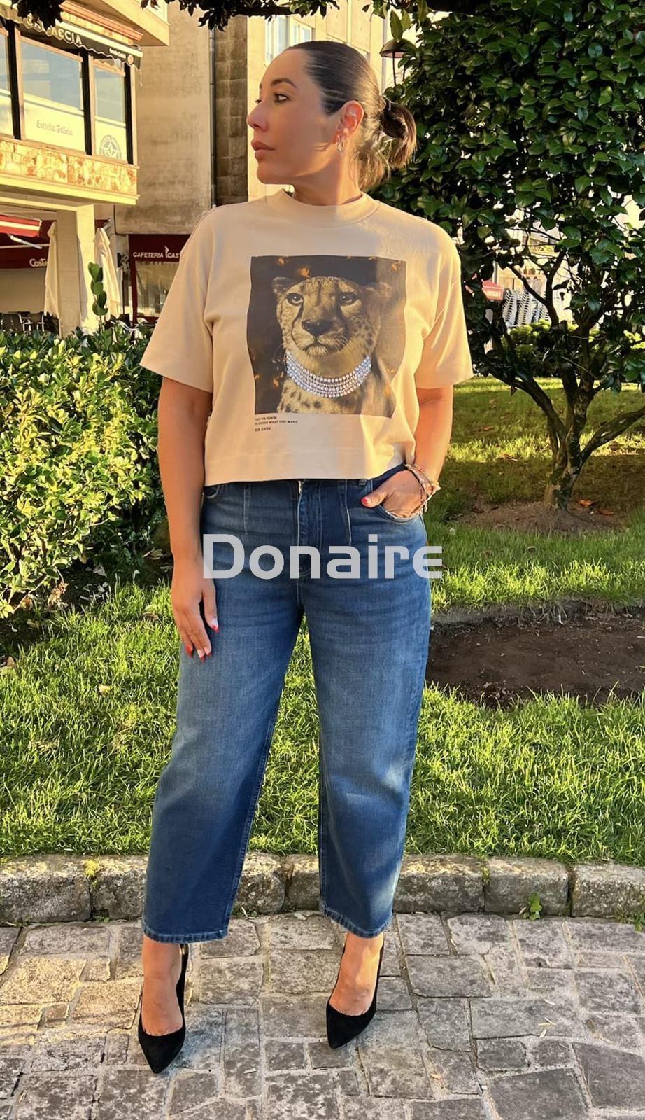 Camiseta beige leopardo BSB - Imagen 1