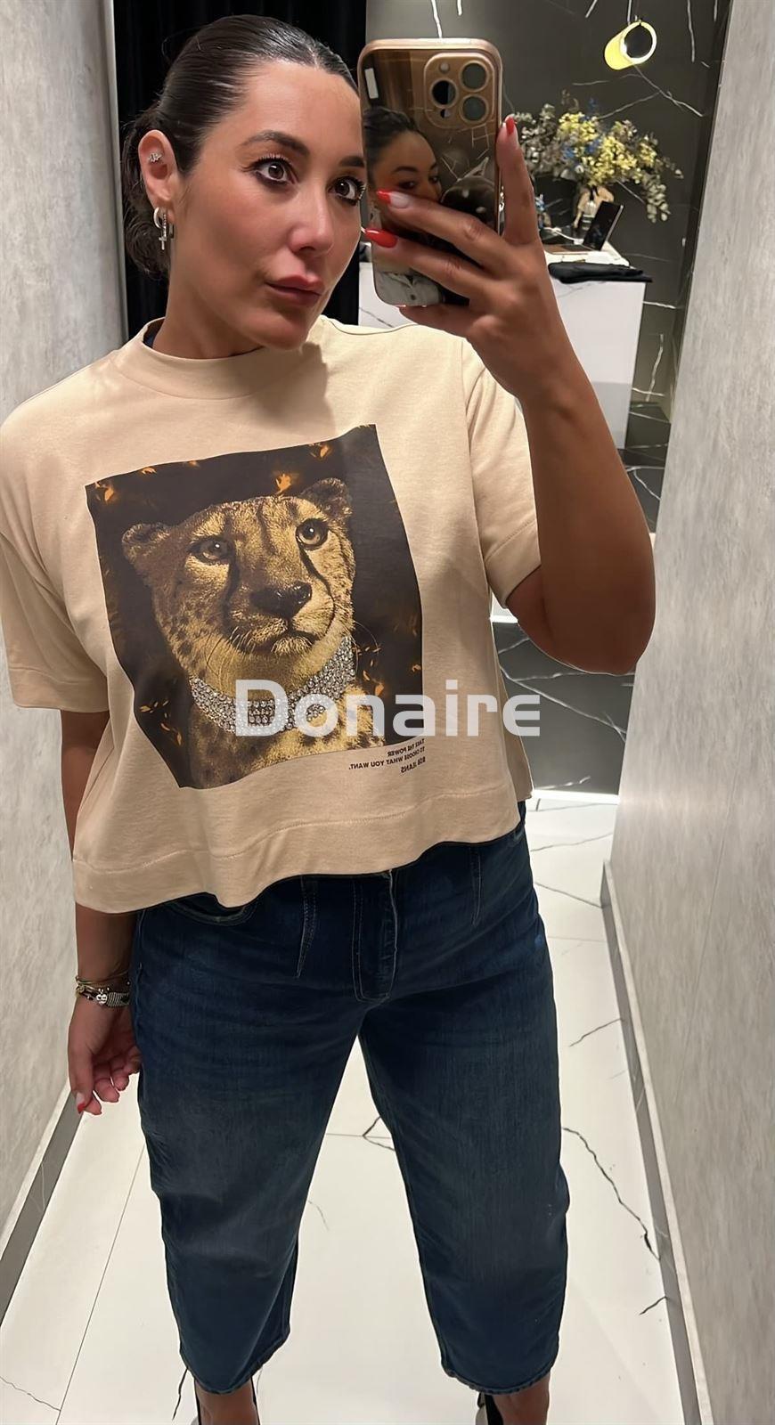Camiseta beige leopardo BSB - Imagen 2