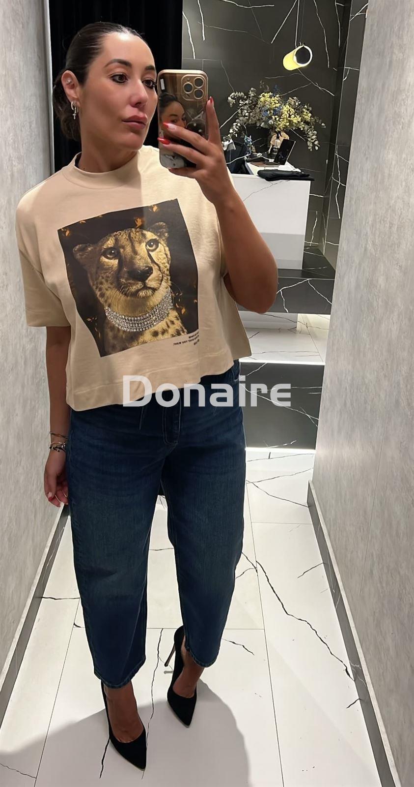 Camiseta beige leopardo BSB - Imagen 3