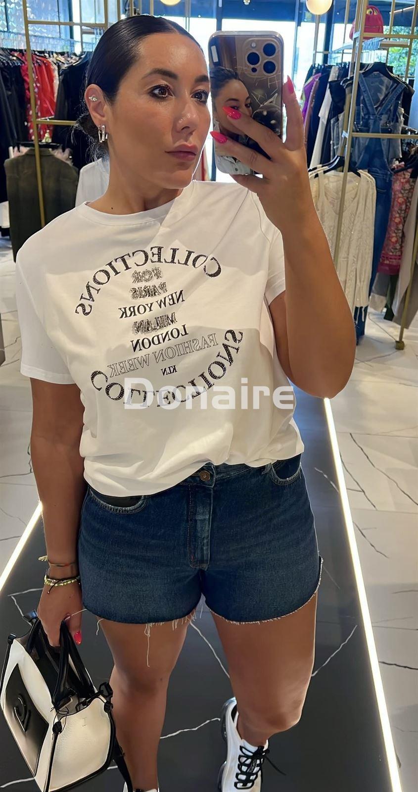 Camiseta blanca manga corta Koralline - Imagen 1