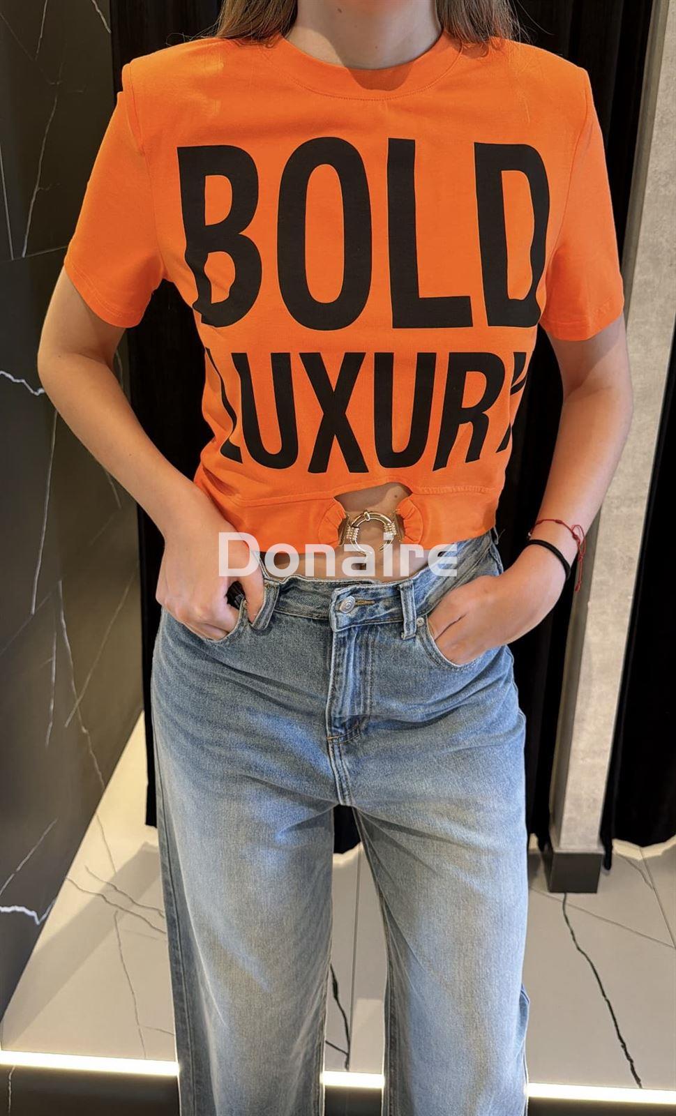 Camiseta BOLD LUXURY Koralline naranja - Imagen 1