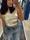 Camiseta crop pintura plata Phard - Imagen 1