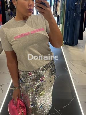 Camiseta gris manga corta Dixie - Imagen 1