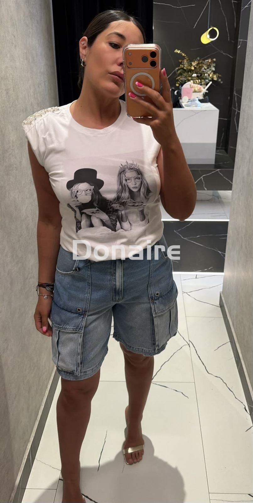 Camiseta hombreras pedrería Koralline - Imagen 3