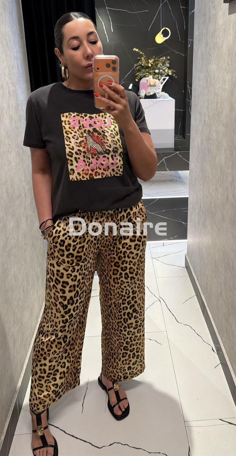 Camiseta lavado desgastado Love Lola animal print Lola Casademunt - Imagen 1