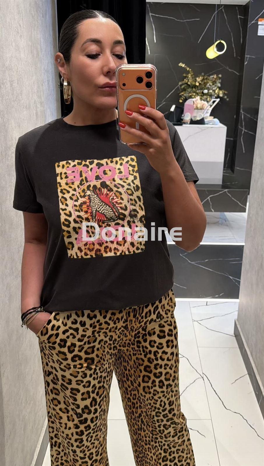 Camiseta lavado desgastado Love Lola animal print Lola Casademunt - Imagen 2