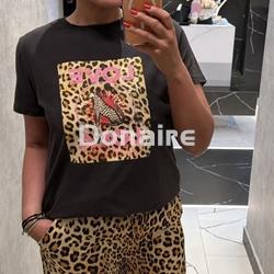 Camiseta lavado desgastado Love Lola animal print Lola Casademunt - Imagen 2