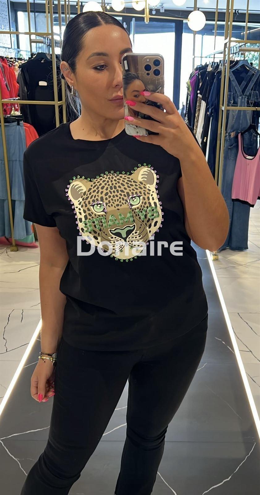 Camiseta leopardo pedrería Maite - Imagen 3