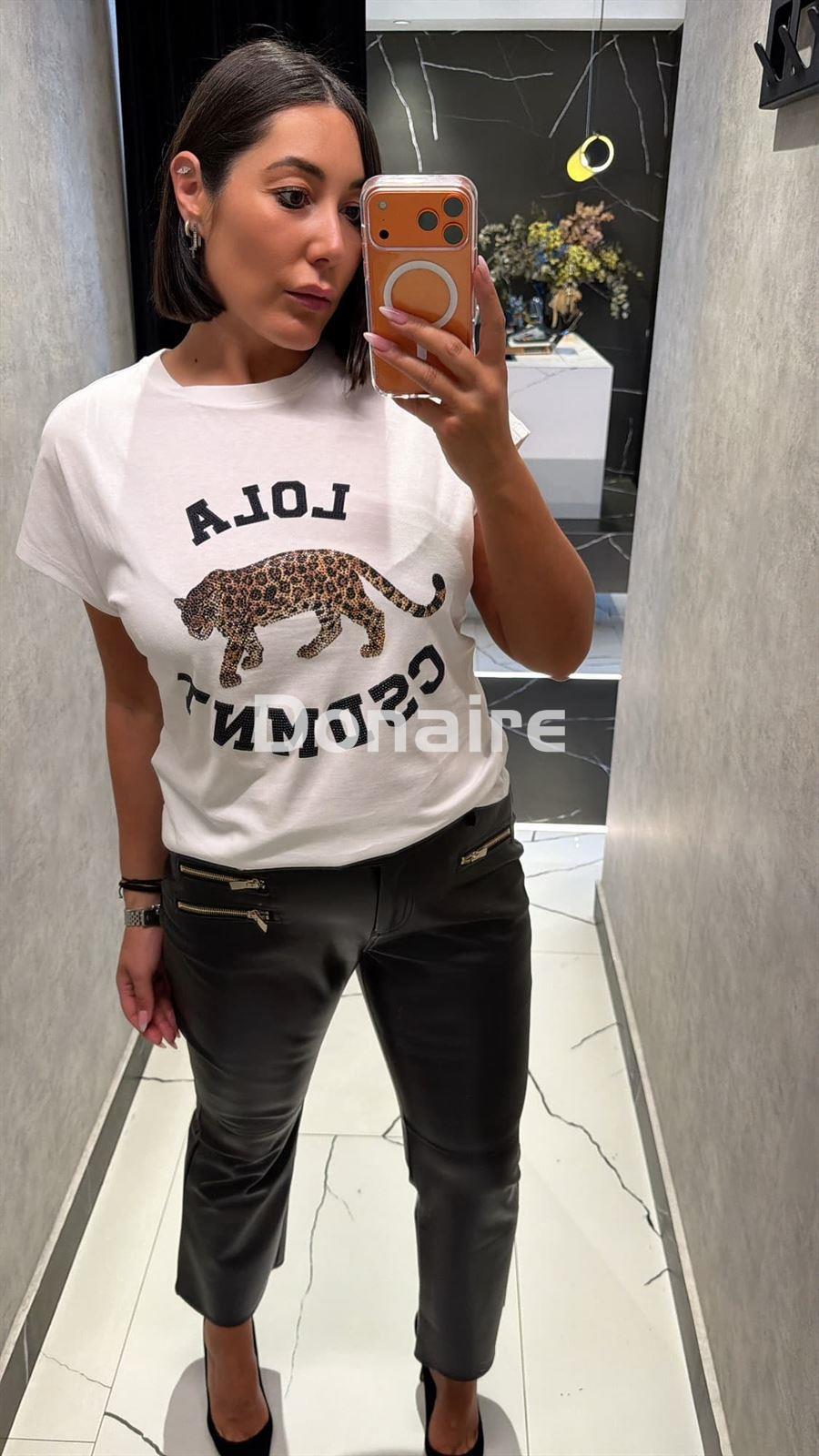 Camiseta leopardo strass Lola Casademunt - Imagen 1