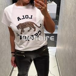 Camiseta leopardo strass Lola Casademunt - Imagen 1