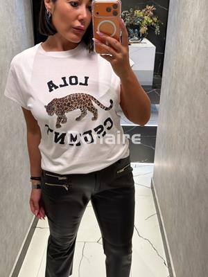 Camiseta leopardo strass Lola Casademunt - Imagen 1