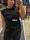 Camiseta negra hombreras y tachas Phard - Imagen 1