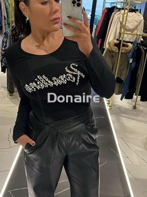 Camiseta negra manga larga KORALLINE - Imagen 2