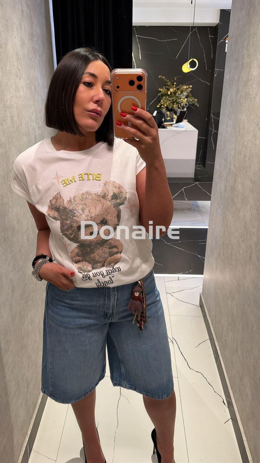 Camiseta oso strass BSB - Imagen 1