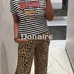 Camiseta rayas leopardo DEEP LOVE Lola Casademunt - Imagen 1