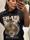 Camiseta tigre REBEL CITY + WILD FREE OPEN NEGRA - Imagen 1