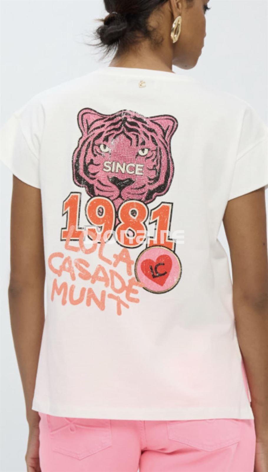 Camiseta tigre strass espalda Lola Casademunt - Imagen 1