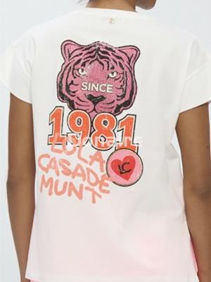 Camiseta tigre strass espalda Lola Casademunt - Imagen 1