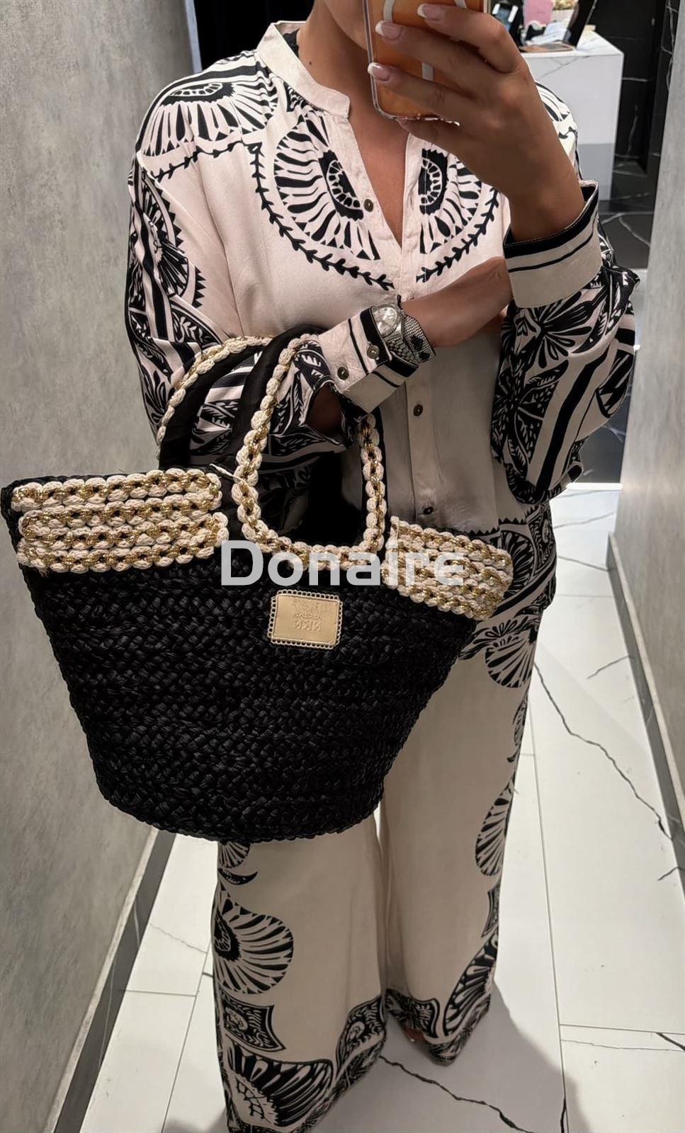 Capazo rafia y lurex NKN - Imagen 2