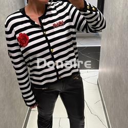 Cardigan rayas detalle parches Lola Casademunt - Imagen 2