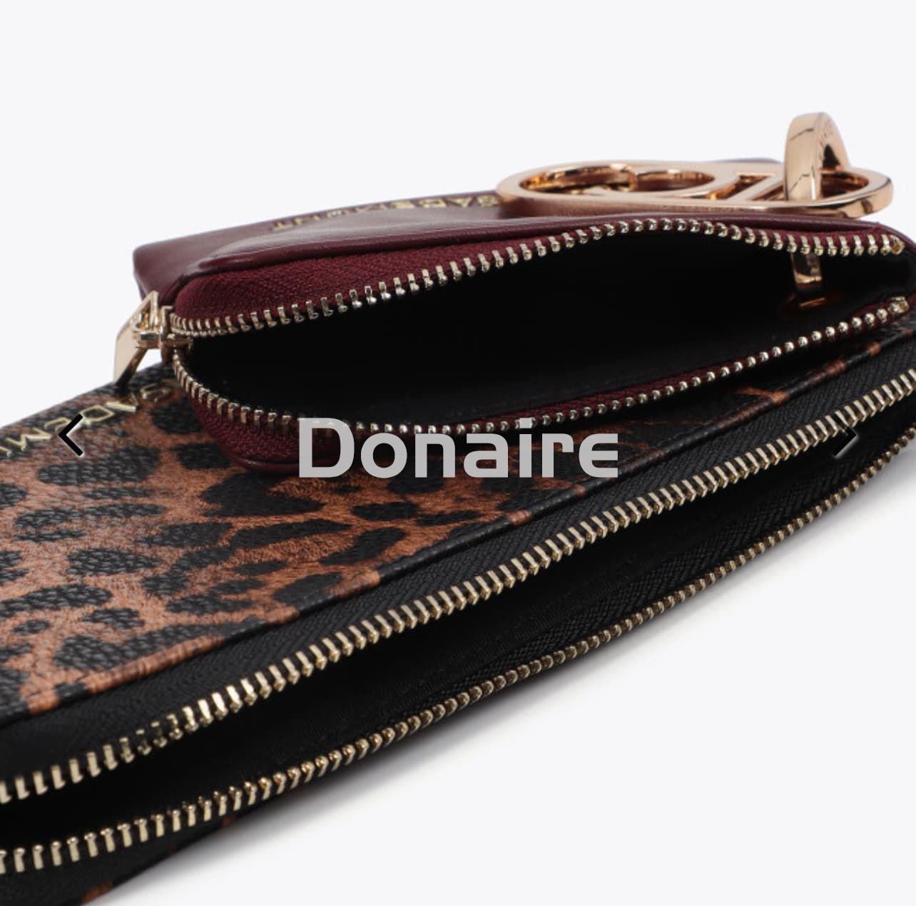 Cartera con monedero animal print y burdeos Lola Casademunt - Imagen 4