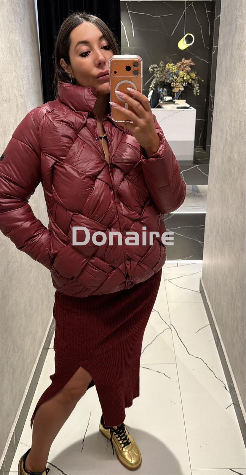 Cazadora acolchada trenzada burdeos Phard - Imagen 1