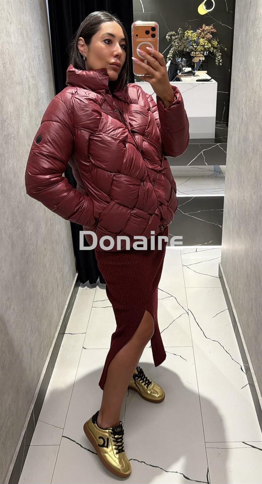 Cazadora acolchada trenzada burdeos Phard - Imagen 2