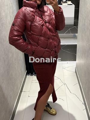 Cazadora acolchada trenzada burdeos Phard - Imagen 2