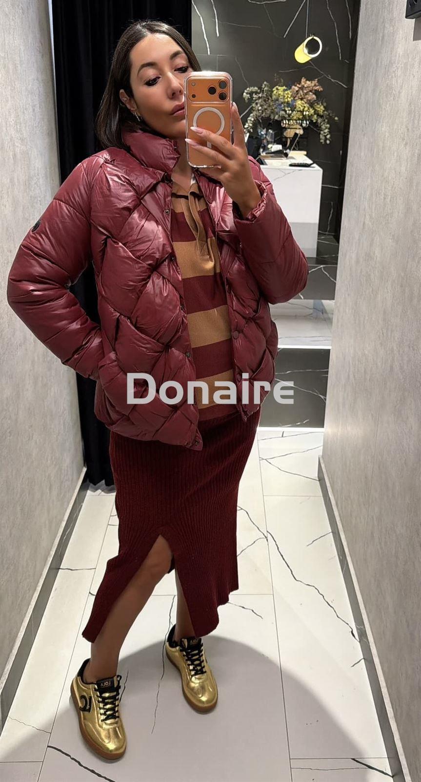 Cazadora acolchada trenzada burdeos Phard - Imagen 3