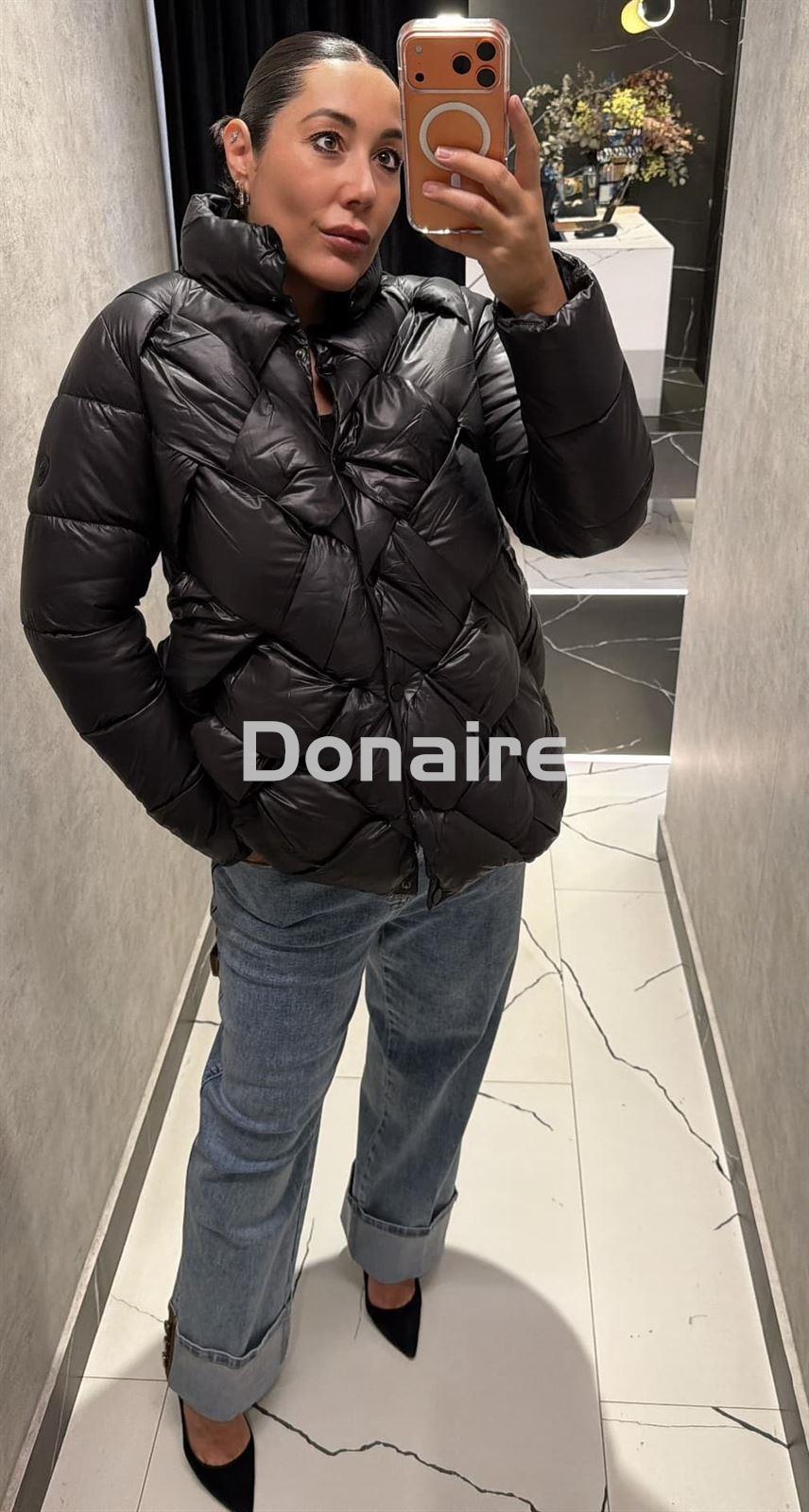 Cazadora acolchada trenzada negra Phard - Imagen 1