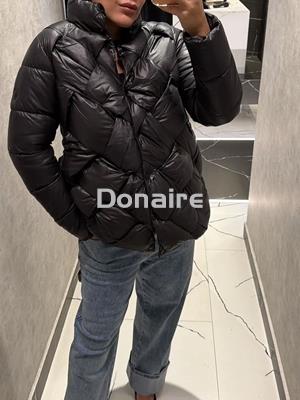 Cazadora acolchada trenzada negra Phard - Imagen 1