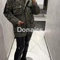 Cazadora animal print kaki BSB - Imagen 1