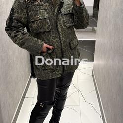 Cazadora animal print kaki BSB - Imagen 2